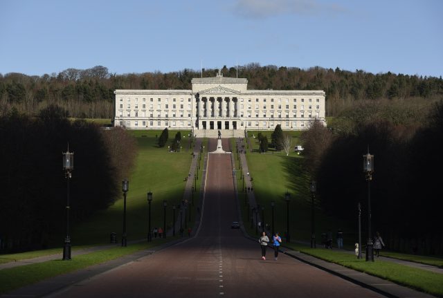 Running and walking on the Stormont Estate, Belfast (Picture by Michael Cooper)