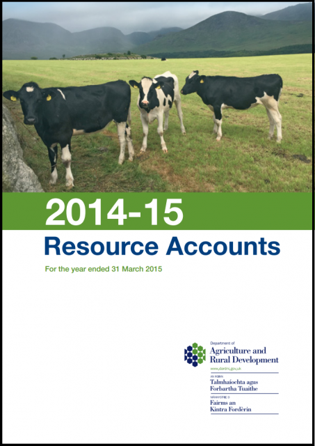 Front cover of the DARD resource accounts for 2014/15