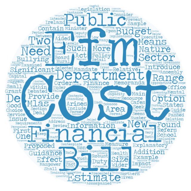 A word cloud for Explanatory and Financial Memoranda