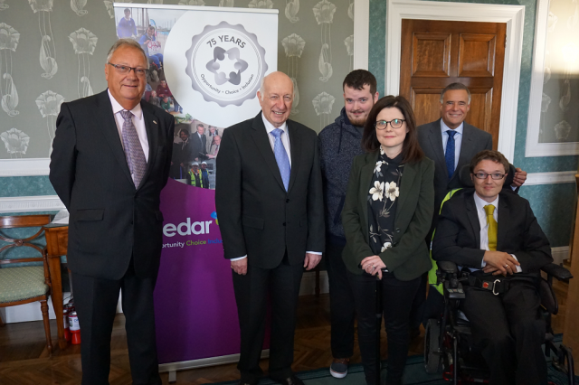 The Speaker of the Northern Ireland Assembly with the Cedar Foundation at the launch of the Assembly Charity of the Year