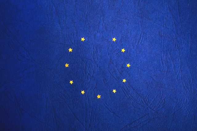 A set of stars in the shape of the Flag of Europe, with one missing