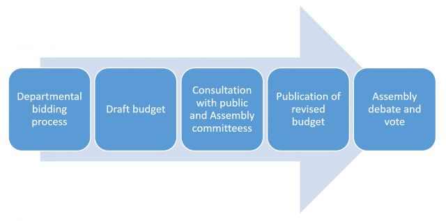 A flow diagram of the budget process