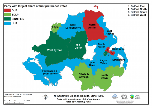 Maps 6: Assembly election results in 1998