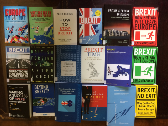 An image showing a selection of Brexit-related publications in the Assembly Library