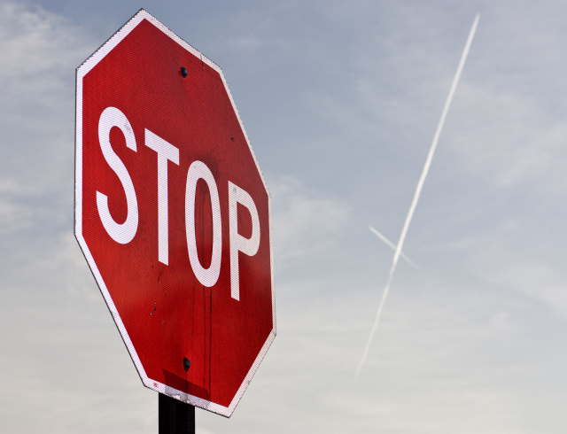 An photograph of a stop sign