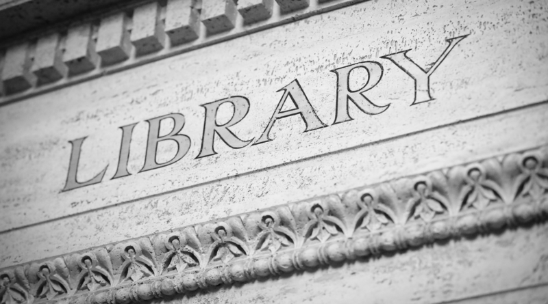 A sign at the entrance to the Northern Ireland Assembly Library