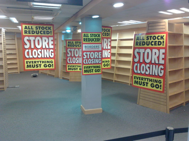 An image showing a shop closing down.