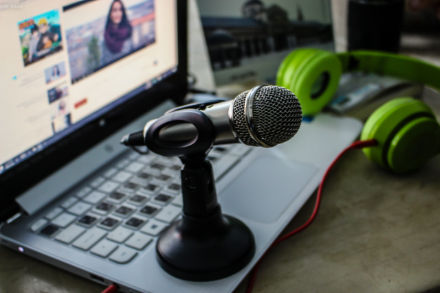 An image showing equipment for podcasting