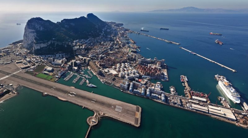 Image showing Aerial View of the Port of Gibraltar