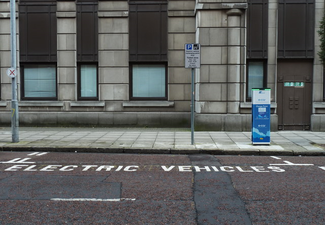 An image showing a street charger in Belfast