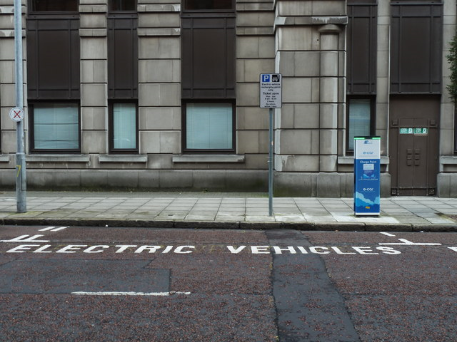 An image showing a street charger in Belfast