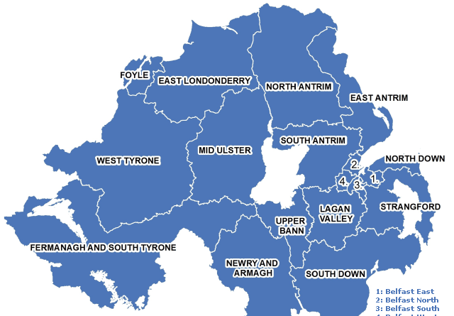 Northern Ireland Constituency map