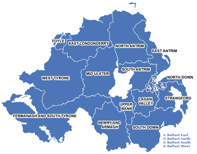 Northern Ireland Constituency map