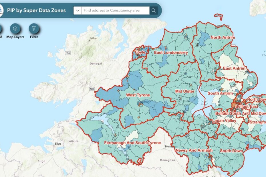 Image showing map of Northern Ireland parliamentary constitutencies