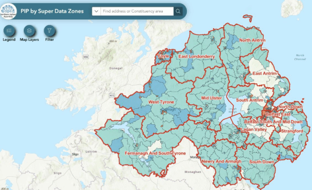 Image showing map of Northern Ireland parliamentary constitutencies