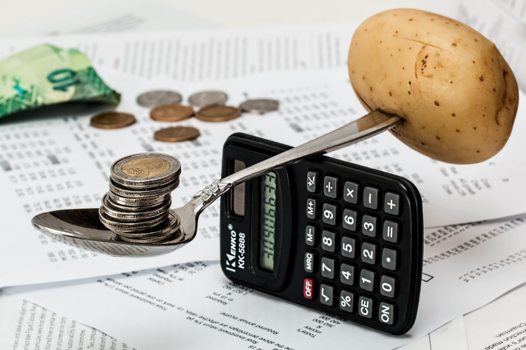 An illustrative image showing some coins