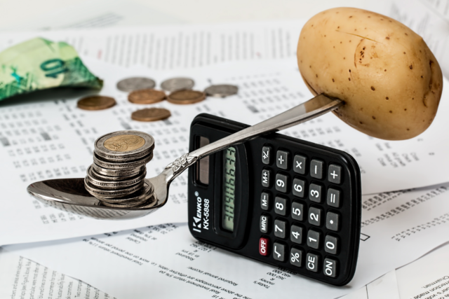 An illustrative image showing some coins