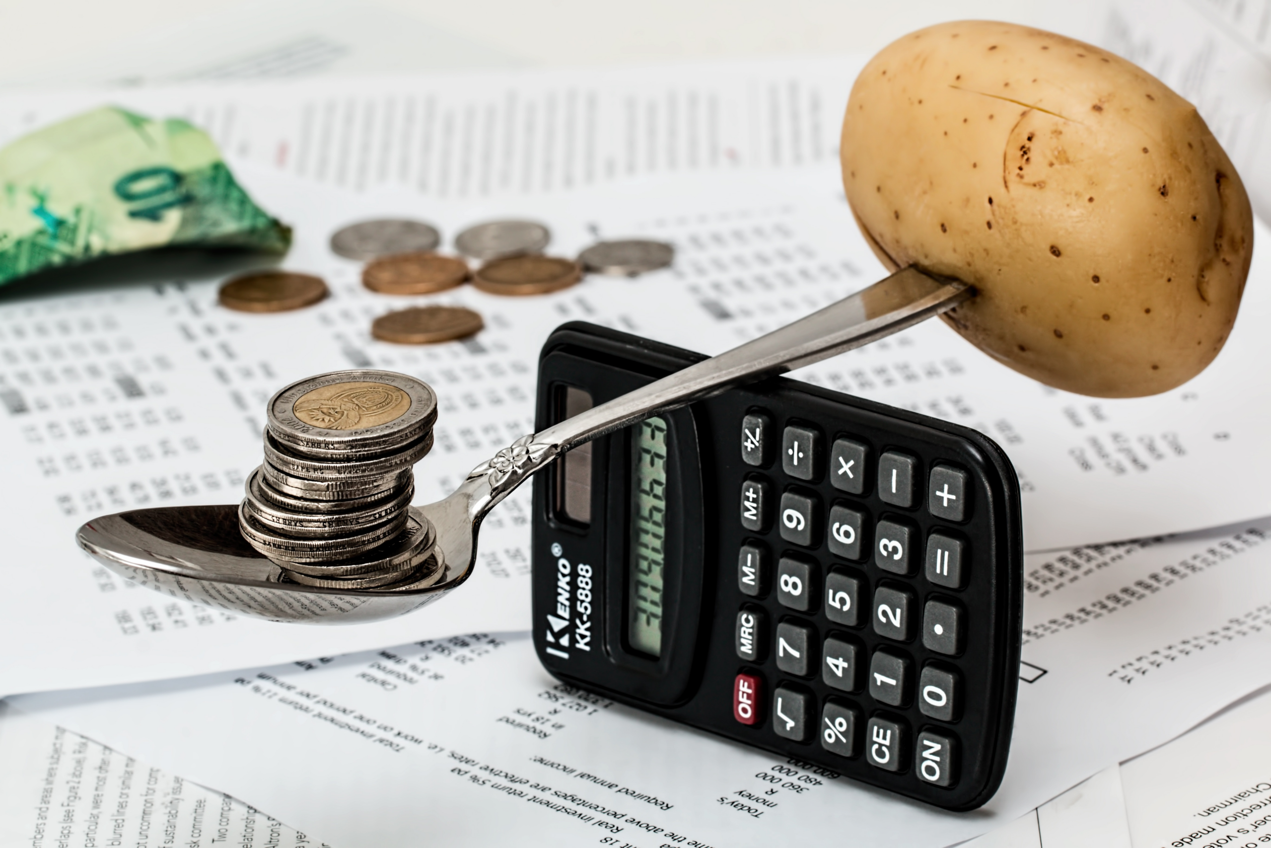 An illustrative image showing some coins